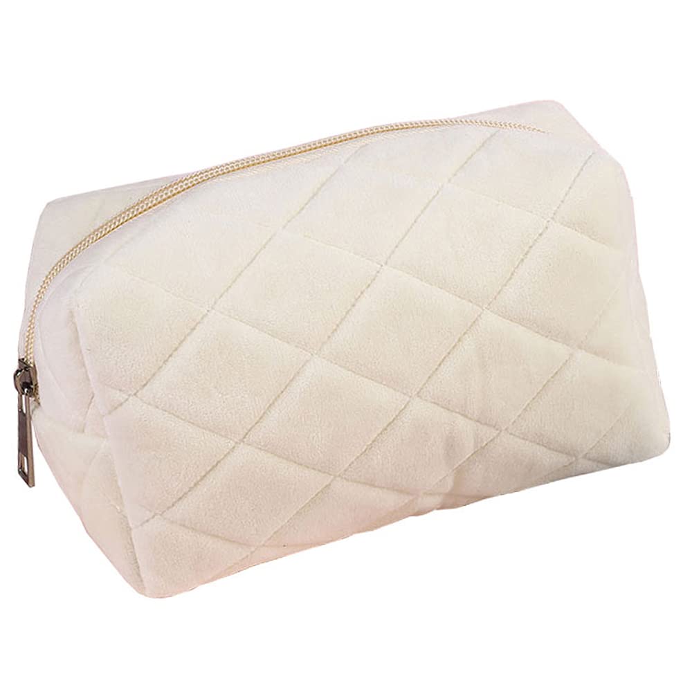TopHomer Girls Pencil Case - Big Capacity Portable Office Stationery for Middle School High School, College Students - Beige