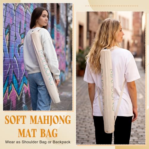 Bolsa para Tapete de Mahjong Largo 35 Pulgadas Beige miniatura 5