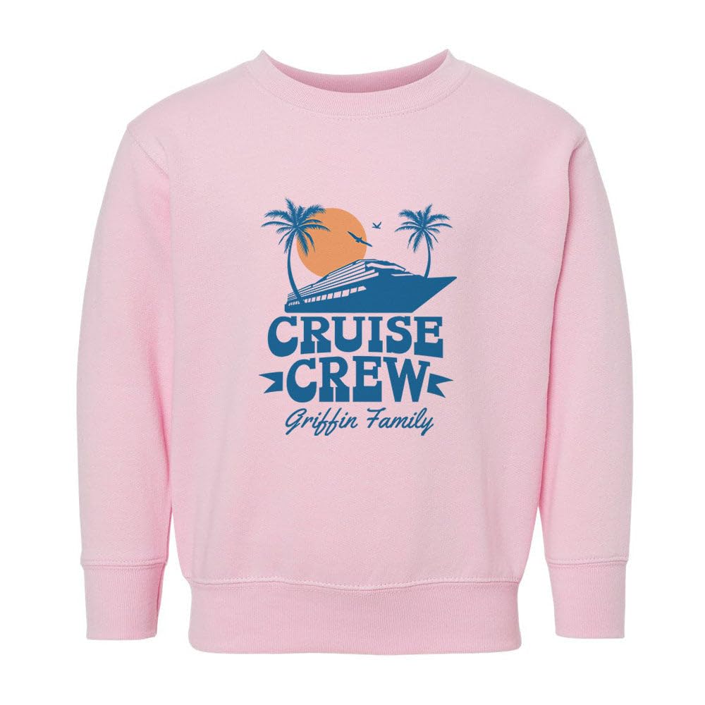 Cruise Crew Griffin Family Kids Sweatshirt Toddler 2T Pink