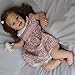 F&FSH Baby Doll Realistica Bambina 24 Pollici Realistica Bambola Appena Nata Corpo Morbido E Pesante Che Indossa Un Vestito Floreale Rosso Reborn Baby Girl