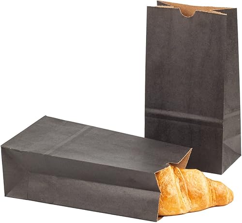 Restaurantware Bag Tek - Bolsas de papel de 4 libras, 100 bolsas de almuerzo desechables, pequeñas para almuerzos, sándwiches y aperitivos, bolsas