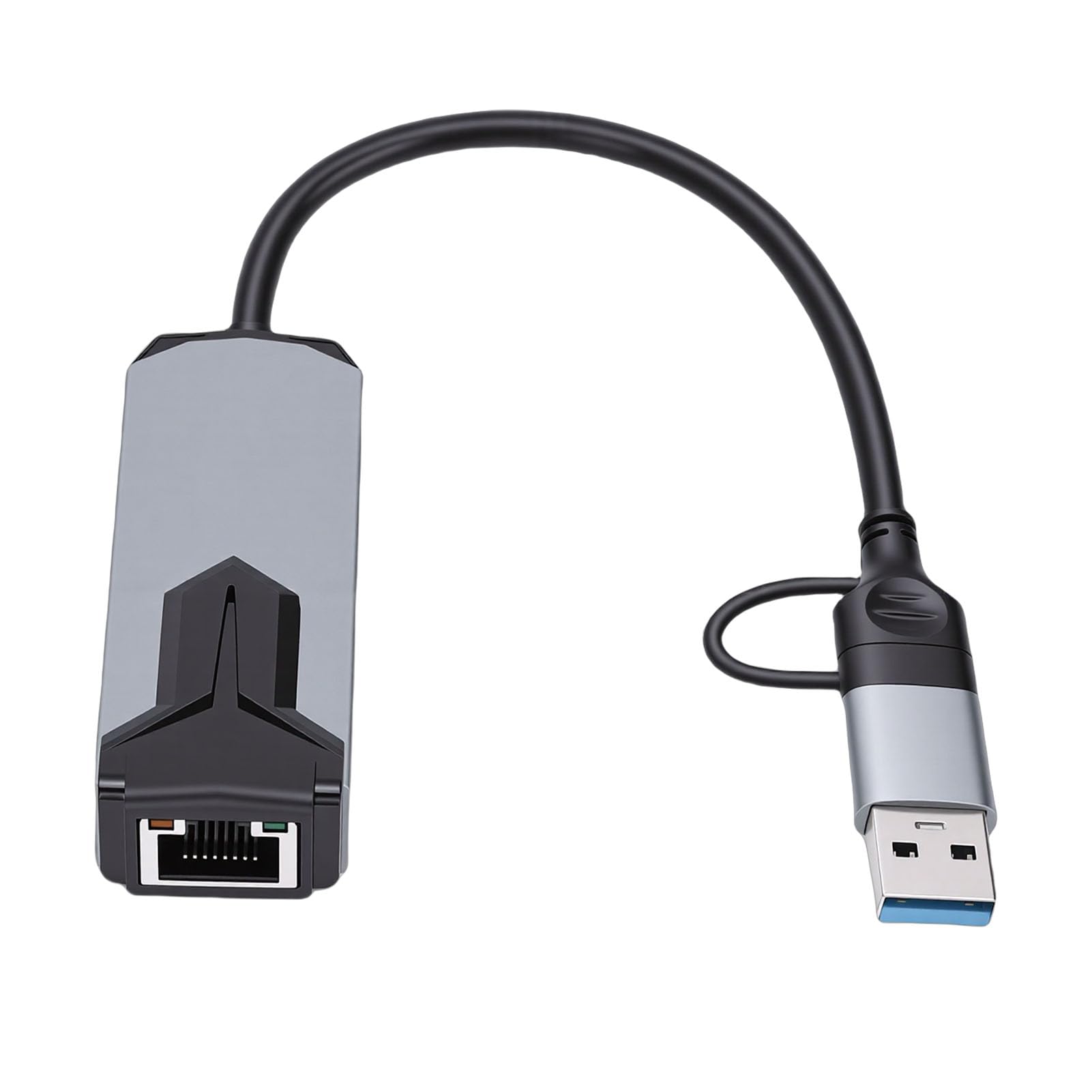 Adattatore Ethernet USB, Convertitore di Rete da USB C A RJ45 da 5 Gbps Supporta Hub Gigabit A RJ45 da 10/100/1000/2500 Mbps con Involucro in Lega di Alluminio per Tablet Laptop