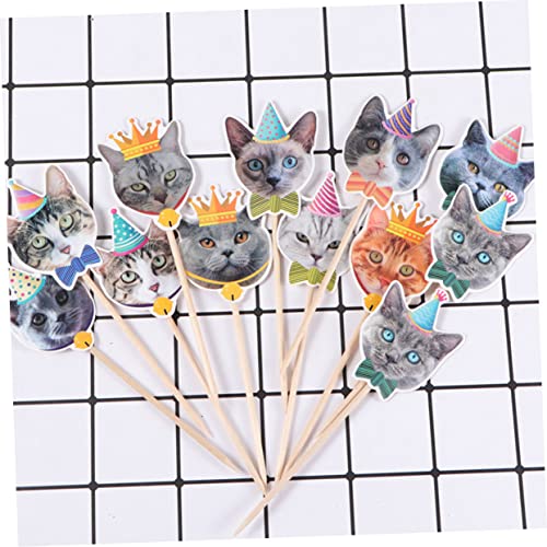 HEASOME 48 Pçs Cupcake Inserção De Bolo De Gato Babyboy Presentes De Bebê De Bautizo Para Niño Bolo