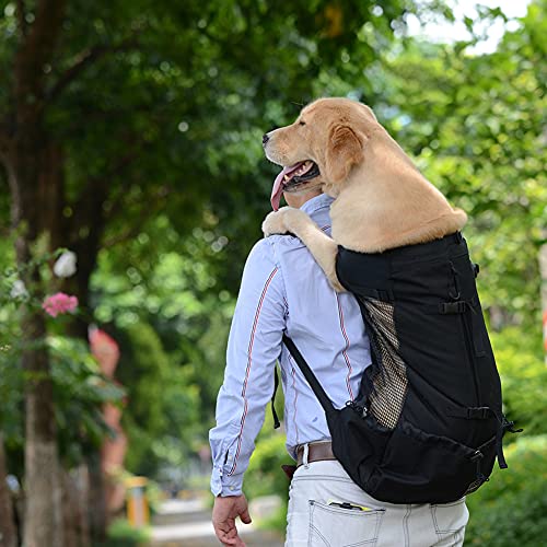 1–25 kg Hundetragetasche mit Kordelzug-Kopf-heraus-Design, belüfteter Haustier-Rucksack für kleine, mittelgroße Hunde, tägliche Welpentrage für Spaziergänge im Freien, Sicherheit/Bequem/Leicht (M