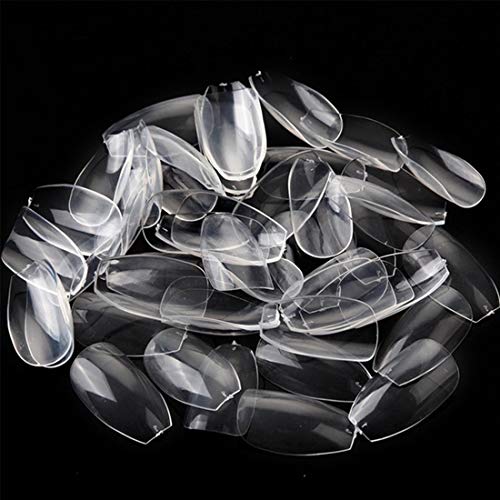 600PCS Klar Sarg falsche Nägel Kurze künstliche künstliche Ballerina-Nagelspitzen Vollständige Abdeckung 10 Größe