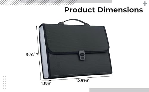 Multi Pocket Expanding File Folder with Handle, Accordion File Organizer, Portable Expanding Folder with Buckle Closure and Reinforced Hemming, A4 Size for Office and Business Documents - Image 3