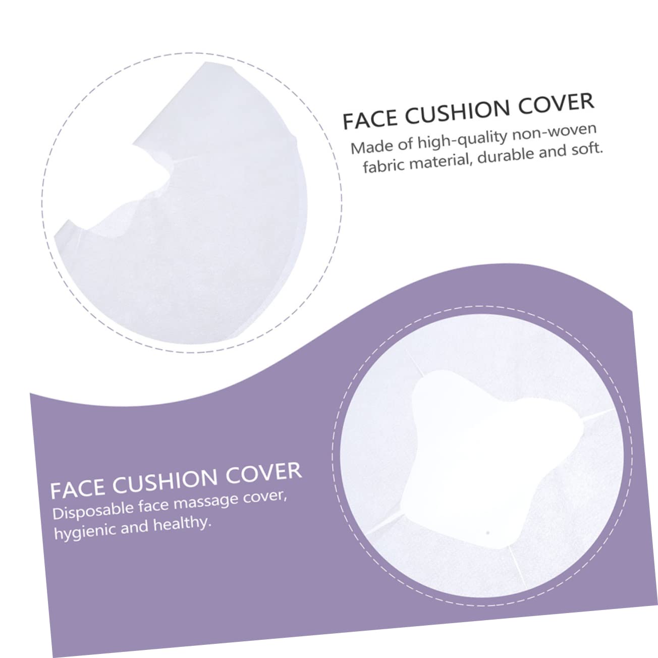 Ipetboom Thickened Non-woven Face Pad for Massage Table 300pcs Set Breathable Face Cushion Covers for Salon