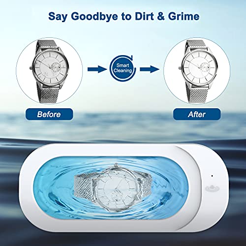 Ultrasonic Jewelry Cleaner, Portable Professional Ultrasonic Cleaner For Cleaning Jewelry Eyeglasses Watches Shaver Heads #TOP1