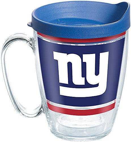 Tervis Made in USA Double Walled NFL New York Giants Insulated Tumbler Cup Keeps Drinks Cold & Hot, 16oz Mug, Legend