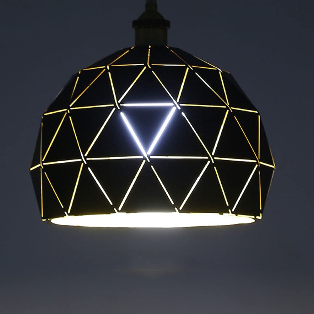 Półokrągła metalowa lampa wisząca, uchwyt lampy, pojedyncza głowica lampa wisząca sufitowa, oprawa oświetleniowa do dekoracji sypialni i baru
