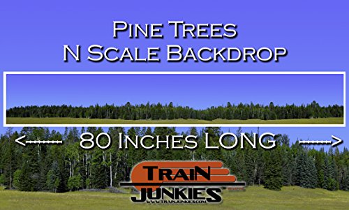 Train Junkies Pine Forest - Railroad Backdrop N Scale
