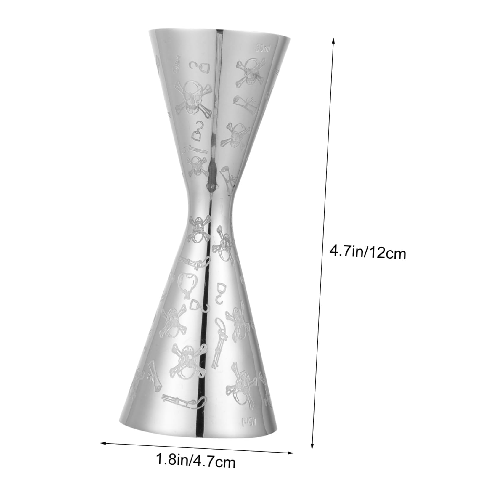 TOPBATHY 3 Pièces Mesureur De Vin en Acier Inoxydable Bar Jigger Doseur à Martini Shaker à Cocktail Tasse à Mesurer Barman Professionnel Double- Style Verre à Cocktail