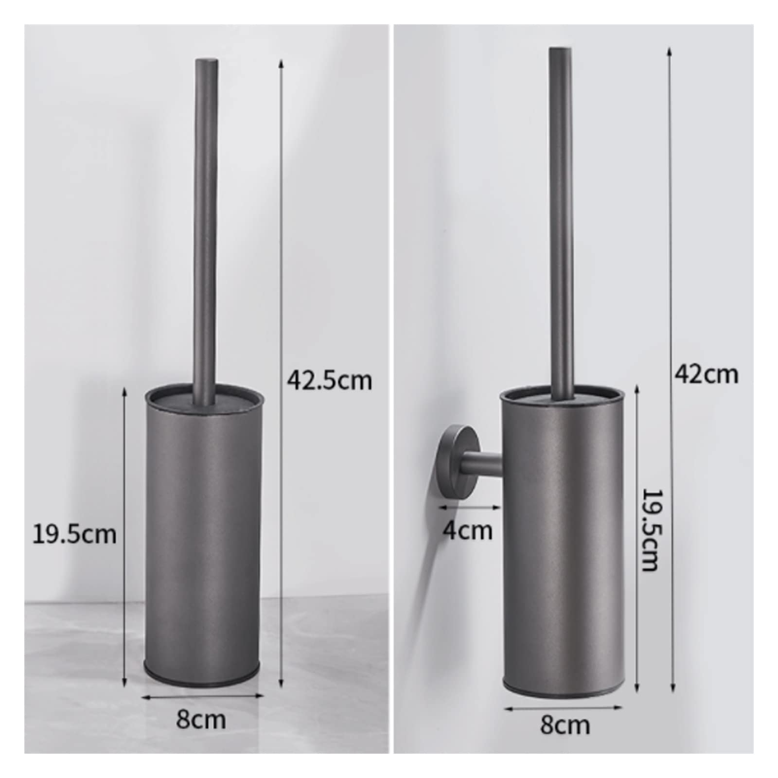 Scopino Spazzola igienica grigia igonetta igienica montata a parete in acciaio inossidabile portabulica portapacchi for la spazzola for servizi igienici for la spazzatura for bagno Toilet Accessori