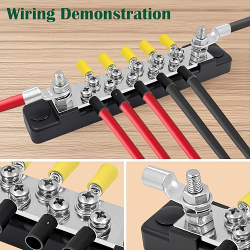 Bloc de distribution d'alimentation 12V LENKRAD avec plots M6 pour circuits renforcés - 6
