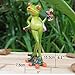 3D Creative Frog Decor, Lady Frog Figurine Holding a Cocktail, Novelty Animal Frog Statue Resin Ornament for Home Office Desk Decoration