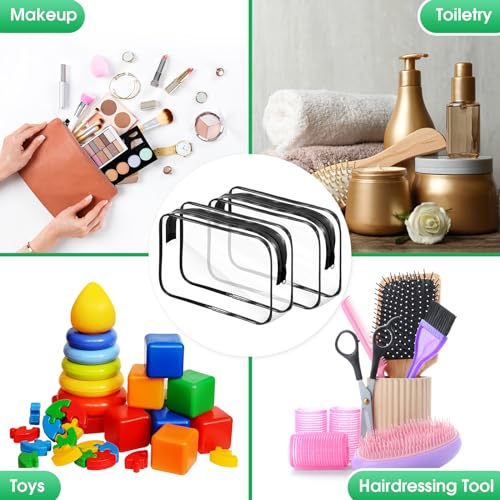 Reginary 36 Pieces Clear Makeup Bags Bulk Travel Toiletry Bags Transparent Cosmetic Pouches with Zipper Waterproof Portable PVC Plastic Zippered Organizer Cases for Women Men Vacation Travel Bathroom4