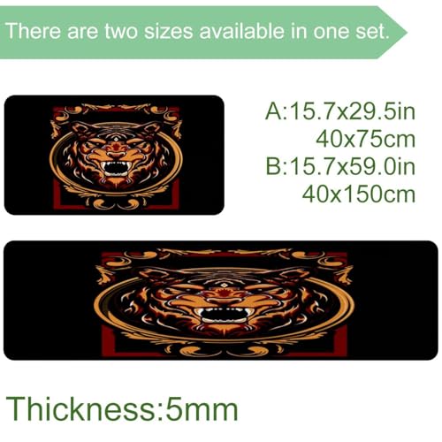 Tapete de cocina de 2 piezas místico alfombra antideslizante lavable 4