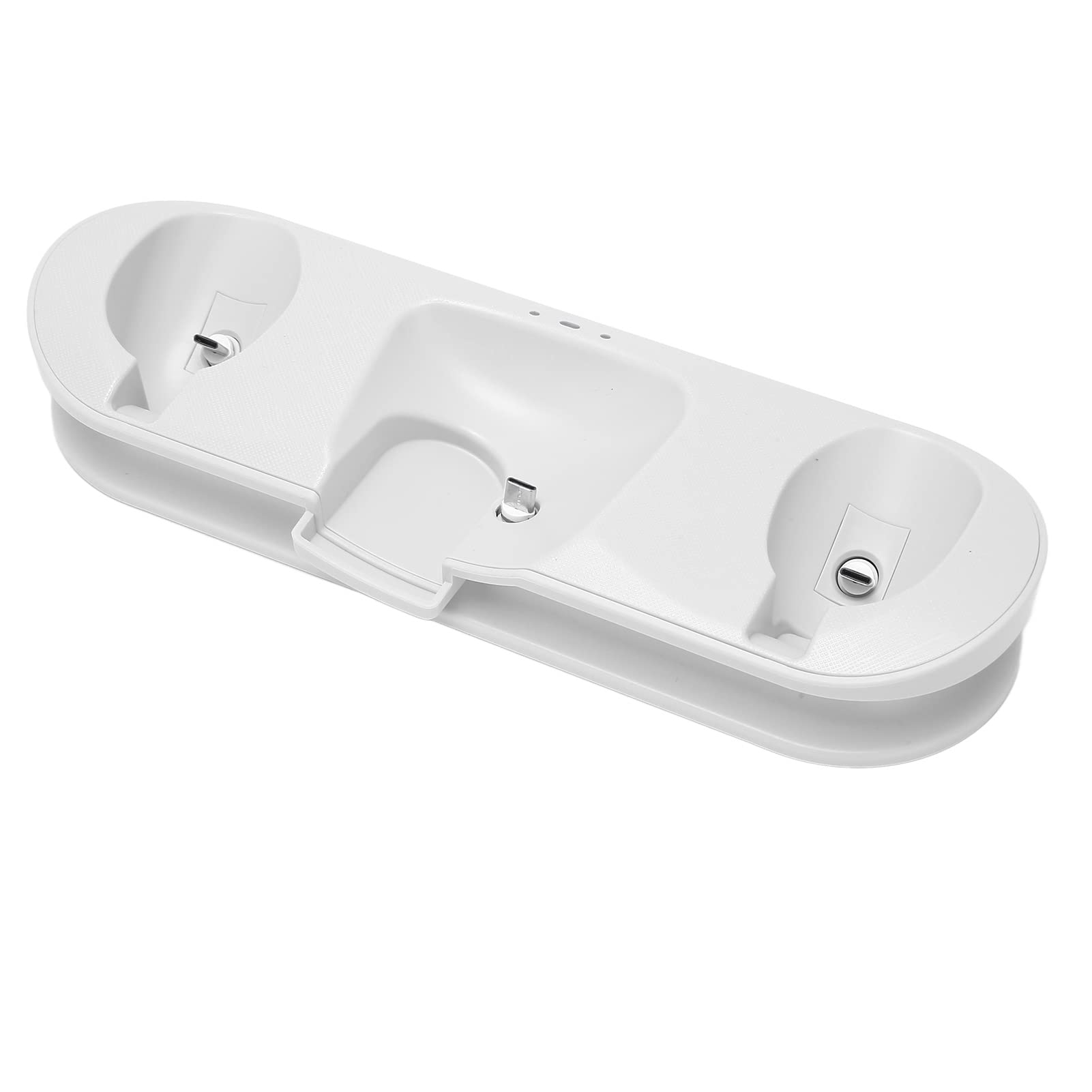 Dock Station di Ricarica per 2 Caricabatterie Rapido con Indicatore LED per Accessori da Gioco - Bianco - Include Batterie Ricaricabili