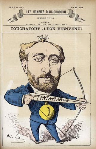Portrait Léon Bienvenu Touchatout André Gill toile pour habiller un grand mur vide