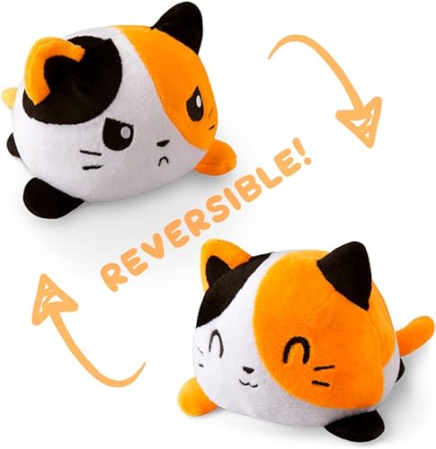 Miniatura 31 de TeeTurtle - Peluche reversible original de gato, gato sirena, bonitos animales de peluche sensoriales que muestran tu estado de ánimo Mercat azul +