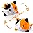 TeeTurtle - The Original Reversible Cat Plushie - Calico - Cute Sensory Fidget Stuffed Animals That Show Your Mood