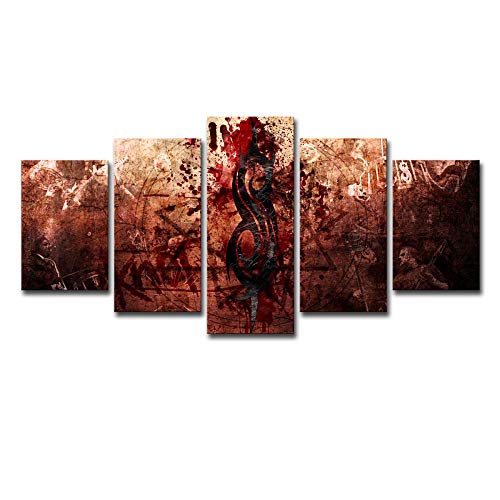 6Lv5Panel Impresiones sobre Lienzo-100X55Cm|Decoración para El Hogar Lona 5 Piezas Pintura De Lienzo Nudo Corredizo-Paisaje Arte De Dormitorio Obra-Sin Marco