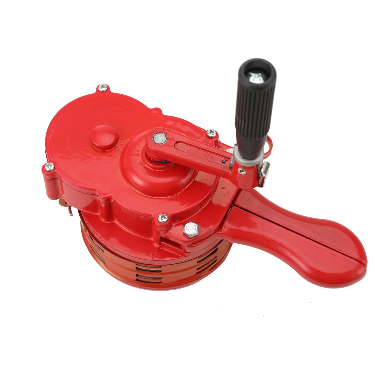 Handsirene Manuell Sirene Alarmsirene Hand Kurbel Sirene Air Horn Sirens Megaphon Tragbarer Betriebenes Sirenen für Feueralarm den Heim Professionellen Einsatz sowie Luftverteidigung Rot 110dB
