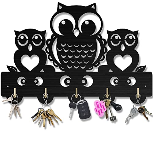 Wkjhdfsd Owl Key Holder For Wall,Heavy Duty Key Holder Key Organizer For Wall Entryway And Kitchen,8X12 Inch With 5 Hooks (Shape 2) #TOP20