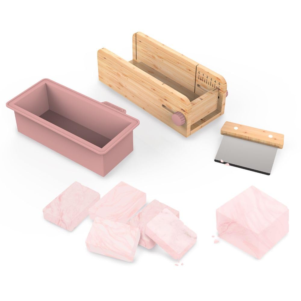 Cecoa Set Da 6 Stampo In Silicone Per Sapone Fatto In Casa - Forma Rettangolare 9,5x7 Cm, Facile Sformatura, Colori Casuali