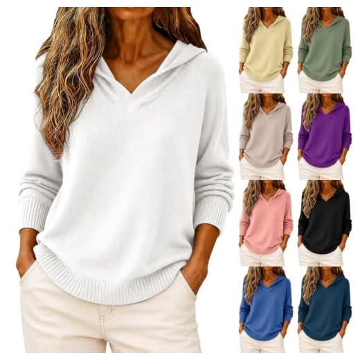 Nantdog Cashmere Sweaters for Women Long Sleeve V Neck Fall Sweatshirt 2026