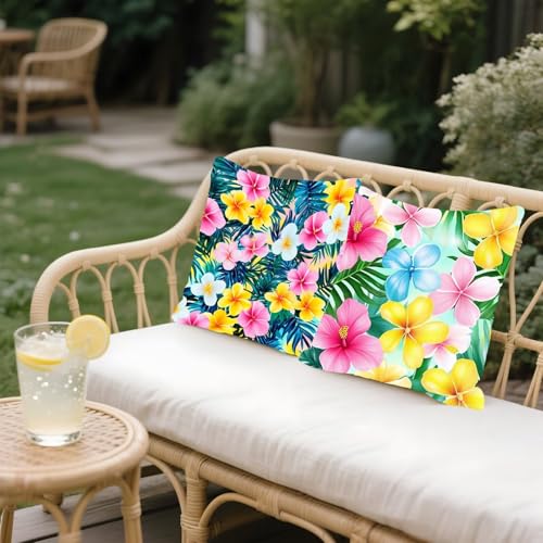 Housse coussin 50x50 impression recto verso fleurs colorées - 5
