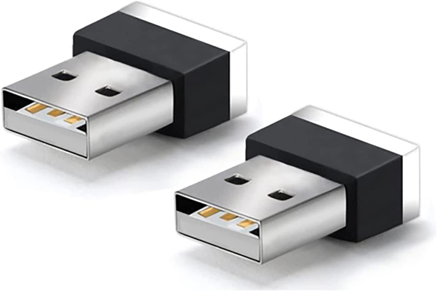 SOLDOUT 2 PCS Car Styling USB LED Atmosphere Lights Decorative Lamp Emergency Lighting Universal PC Portable Plug and Play Car accessories (Pack of 2, Red)