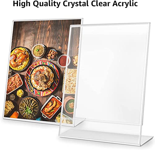 Image of Parikshit Sublimation A4 Size Portrait 1pcs Acrylic Sign Holder Table top Display Stand for Exhibition menu Photo Flyer brochure (11.5 X 8.5 Inch - 1pc, Portrait)