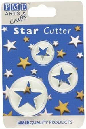 PME Star Cutter Set of 3, Standard, White