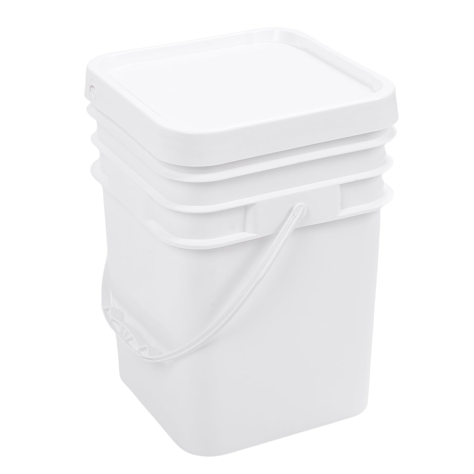 Pssopp 20-litrowe Wiadro na Miód Kwadratowy Pojemnik na Miód HDPE z pokrywką i bramką 39x27x27cm do Pszczelarstwa Przydomowego i Pasieki Zbieranie Miodu i Karmienie pszczół