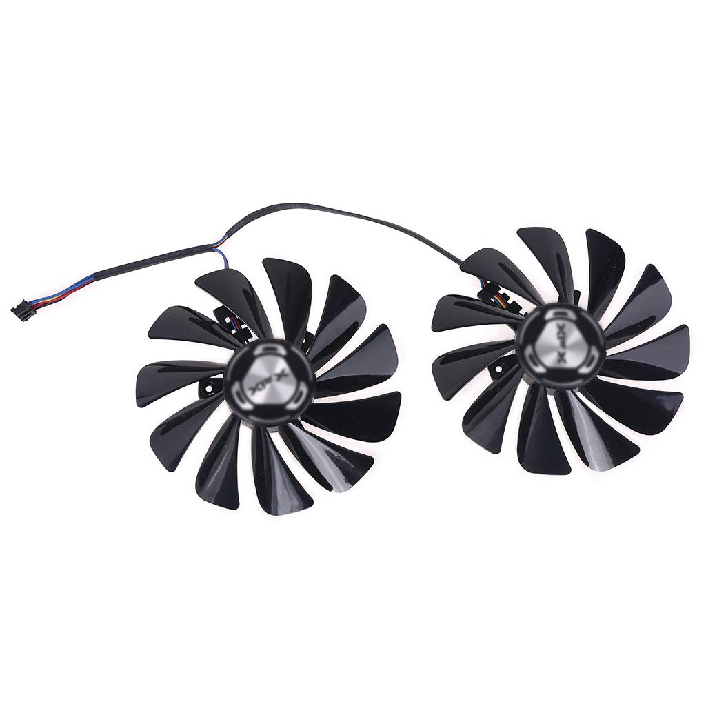PLMN 2 Pcs/Set 95mm FDC10U12S9-C RX5700 XT GPU Fan for XFX RX 5600 5700 XT RAW II Graphics Card Cooling Fan