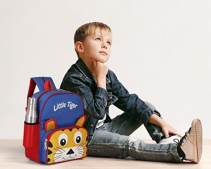 Image of Polyester kids Primary School Backpack, 30 Litres, Cartoon Print, for Tuition, Nursery to 5th Standard Boys and Girls Lightweight cartoon Bag