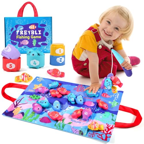 Montessori Toys for 1 Year Old Girl Gift - Montessori Cloth Fishi...