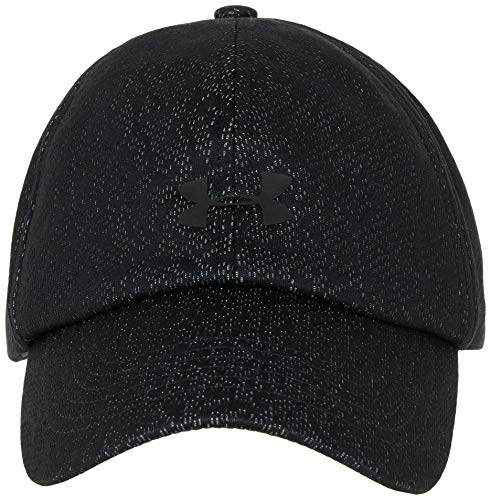 Casquette jacquard pour femme Under Armour noire en maille respirante