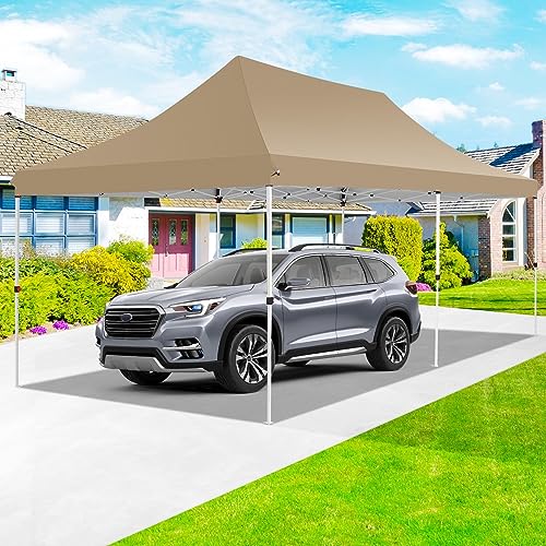 Image of COBIZI 10x20 Pop Up Canopy with 4 Sidewalls, Conical Party Tent 10x20 with 3 Adjustable Height Waterproof, UV-Resistant EZ Outdoor Gazebo with Carry Bag, Sandbag, Stake, Rope for Parties, Commercial