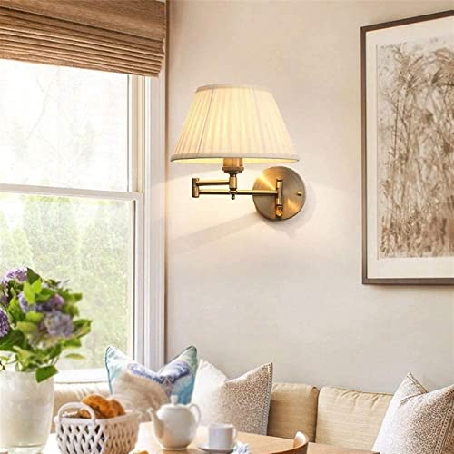 Lámpara de pared de brazo dorado interior LED con base E27 3