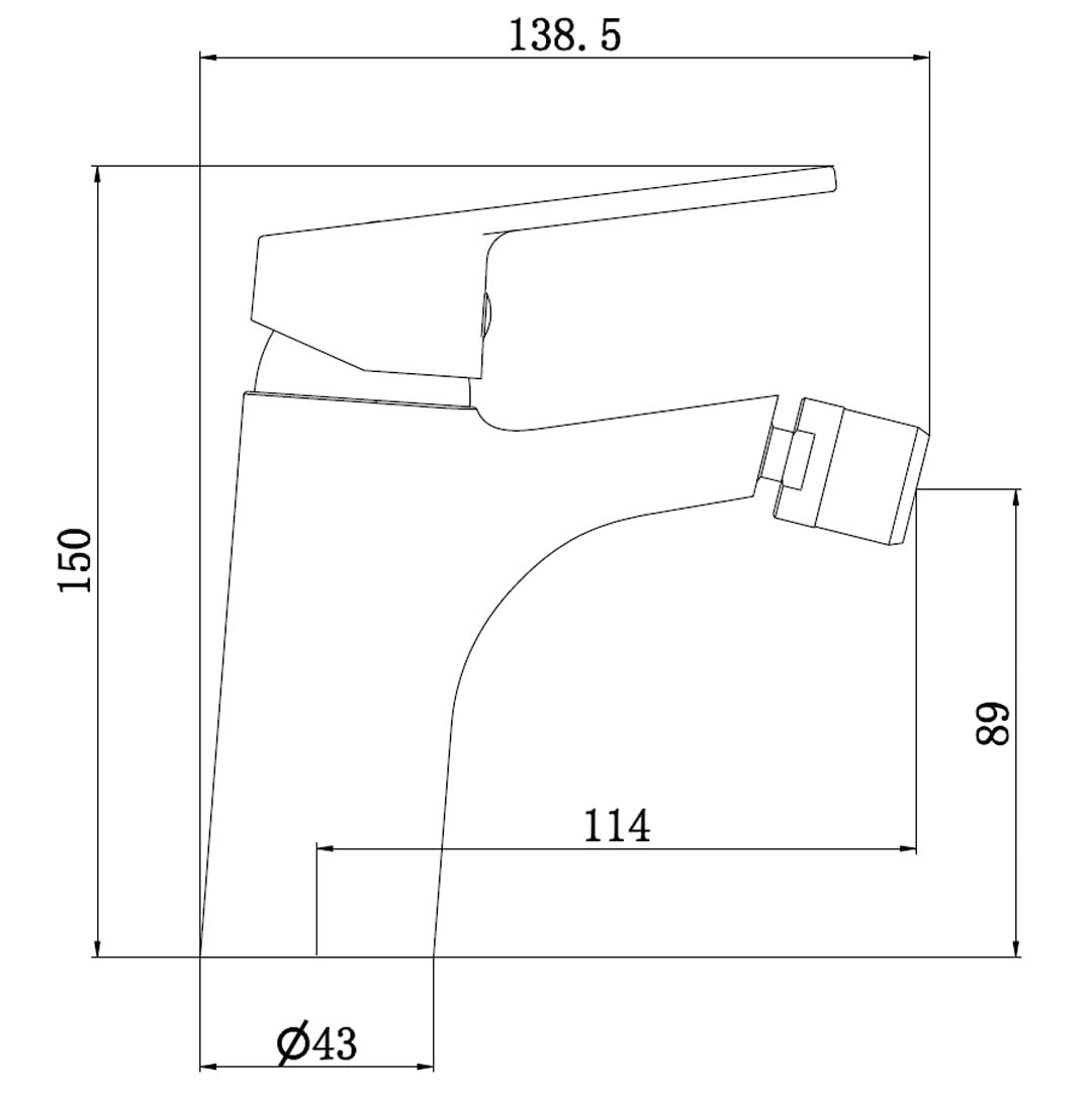 Essebagno Full rubinetto per bidet bianco