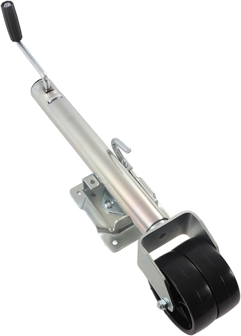 FTVOGUE Double Wheel Trailer Jack, Galvanized Steel Dual Wheel RV Boat Lift, Reinforced Design with 360-Degree Rotation for Heavy Vehicles and Marine Trailers