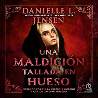 Diseño de la portada del título Una maldici&oacute;n tallada en hueso