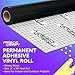 Frisco Craft Glossy Black Permanent Vinyl Sheets – Waterproof Adhesive Vinyl Roll, Home Decor, Silhouette, Decals, Signs, Indoor & Outdoor, Weather-Resistant, DIY Projects 12” x 30 FT