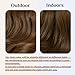 SARLA Invisible Wire Hair Extensions with 3 Clips Short Synthetic Wavy Curly Hairpiece Adjustable Transparent Headband for Women 14 Inch Light Brown