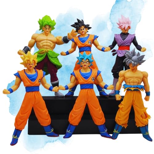 Image of Mallexo DBZ Action Figures Set 6PCs Dragn Bal Z Toys for Kids Animee Toy Set of Size 18CM for Car Dashboard, Decoration, Cake, Office Desk & Study Table Multicolor (6PCs B)
