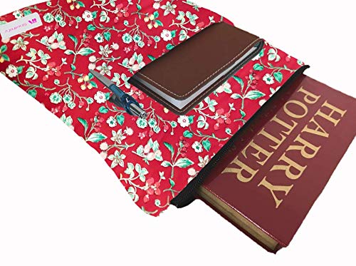 Funda Para Libro Con Estampado De Piñas - Tamaño Mediano, Lona Acolchada, Protege Libros Pequeños/medianos, Regalo Para Lectores