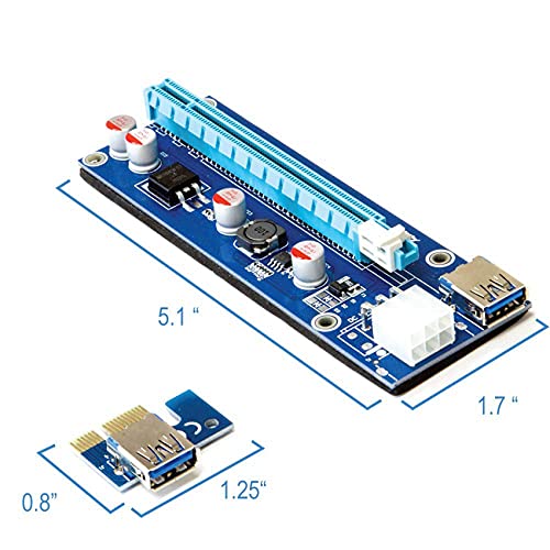 NTCPEFY 006C PCIe Riser-kort med USB 3.0 - 1 till 4 Grafikkort
