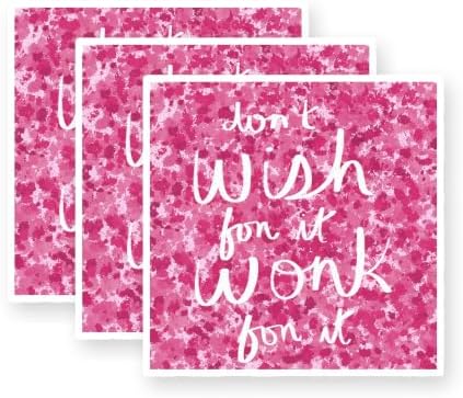 Don't Wish for It, Work for It Motivational Vinyl Stickers 3 Pack 3 Inch image 5